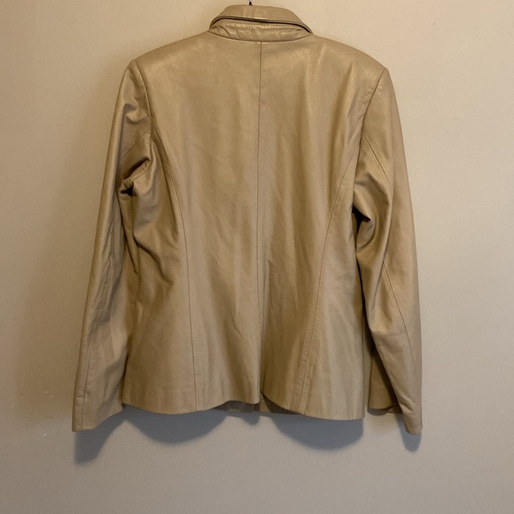 Vera Pelle Faux Leather Jacket/Blazer. Made in Italy. Looks real. Size 44. - Picture 5 of 7